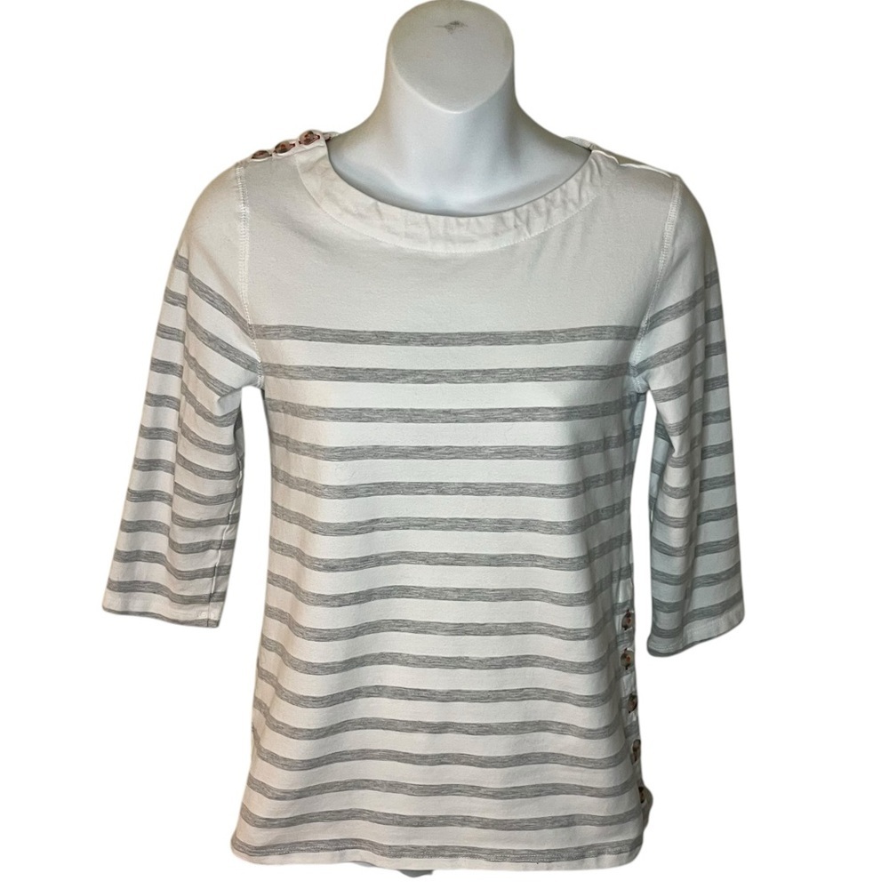 Maeve by Anthropologie striped button-detail top size XS - Picture 3 of 12